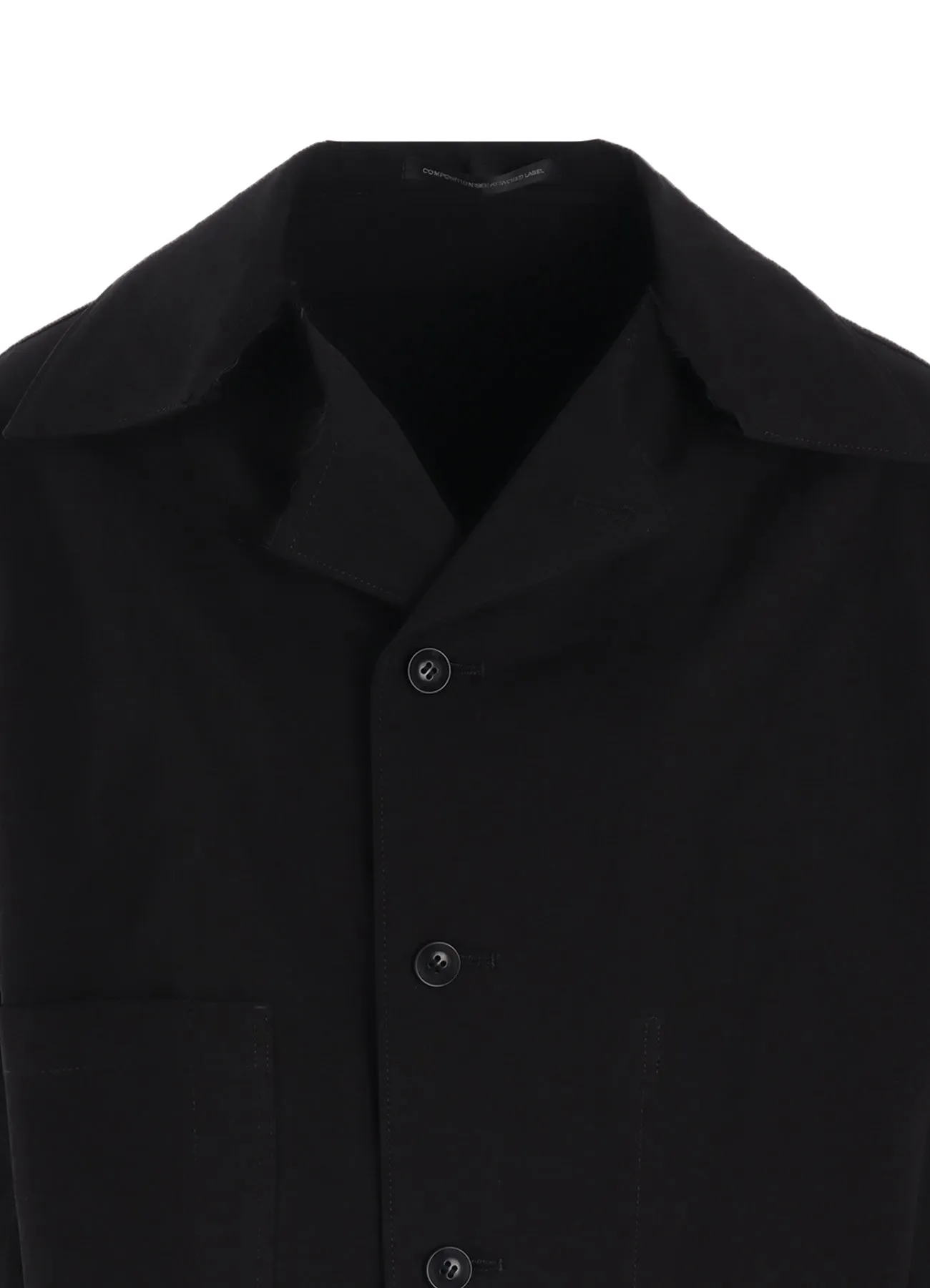 COTTON NYLON GABARDINE SLIT COLLART SHORT JACKET sold by Yohji Yamamoto product image thumbnail 5