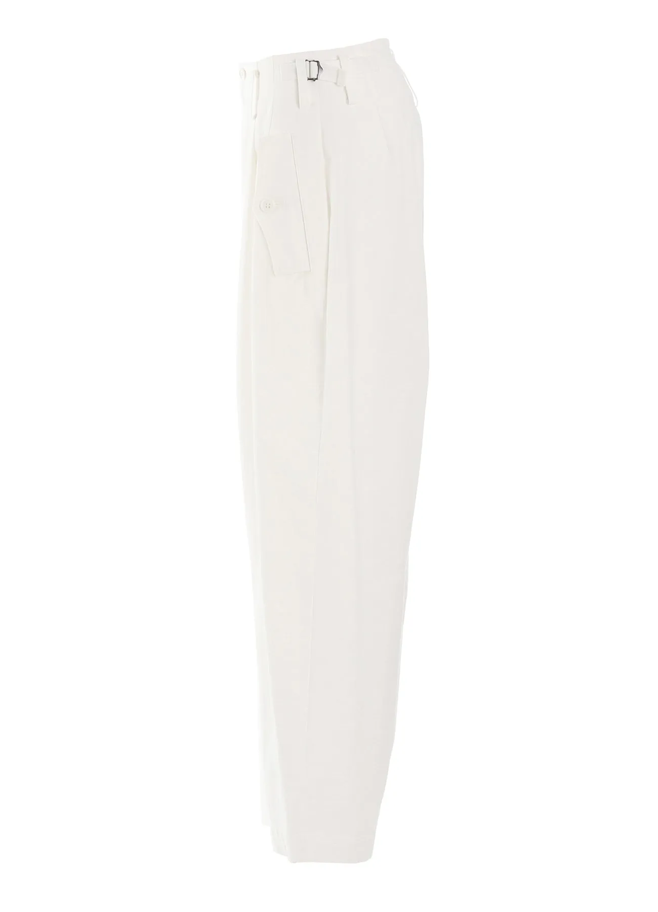 COTTON TWILL DOUBLE TUCK WIDE PANTS sold by Yohji Yamamoto product image thumbnail 3