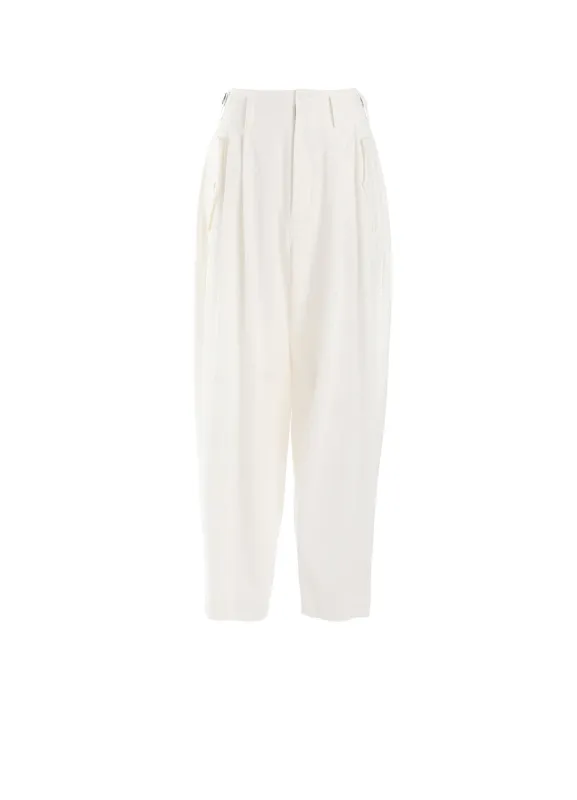 COTTON TWILL DOUBLE TUCK WIDE PANTS made by Yohji Yamamoto