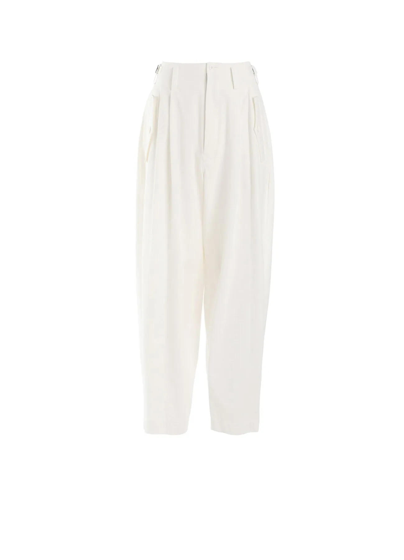 COTTON TWILL DOUBLE TUCK WIDE PANTS sold by Yohji Yamamoto