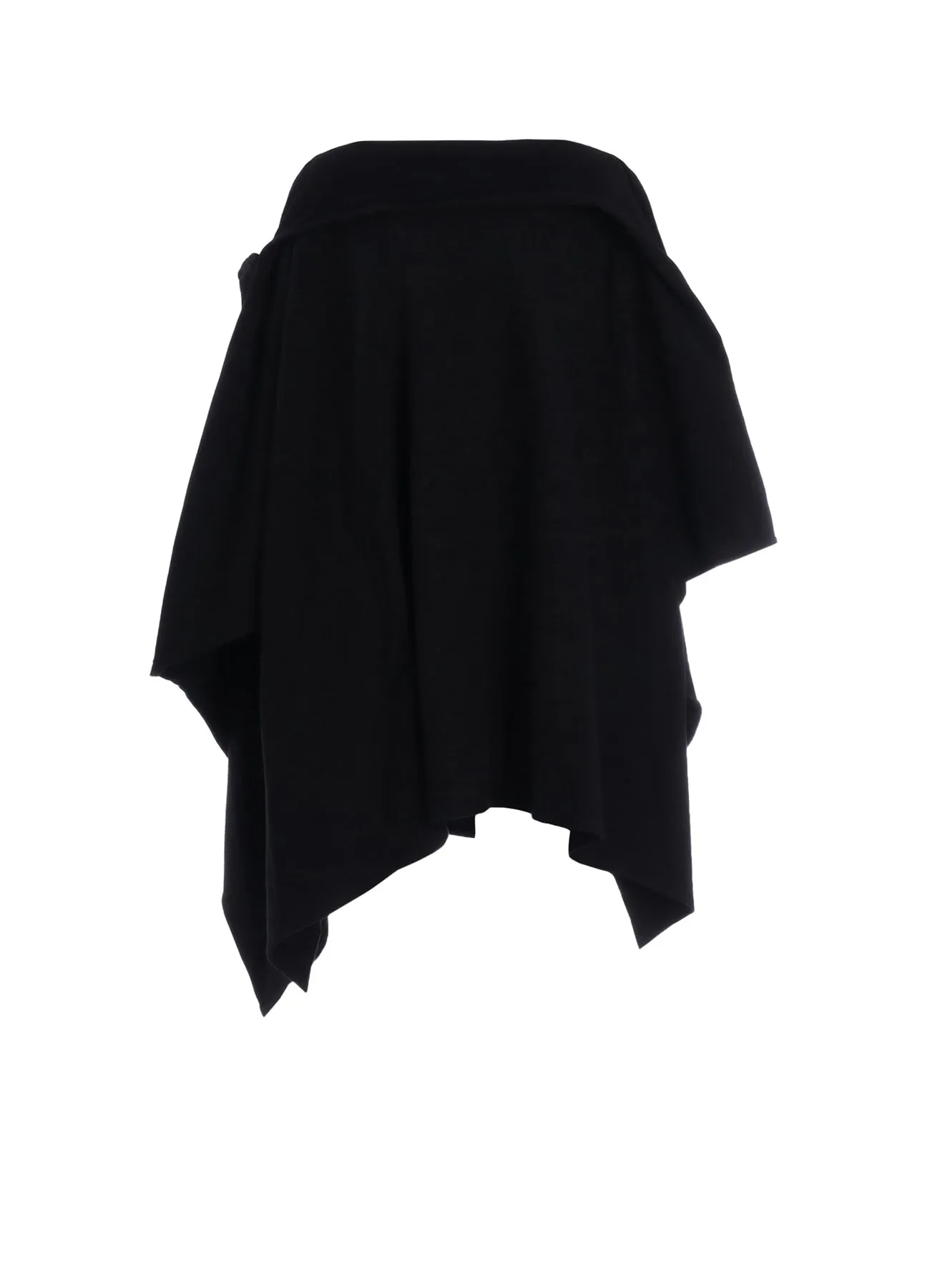 ASYMMETRIC COMBED FLEECE CAPE sold by Yohji Yamamoto