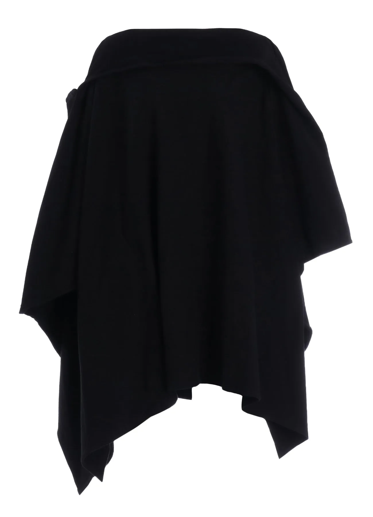 ASYMMETRIC COMBED FLEECE CAPE sold by Yohji Yamamoto product image thumbnail 2