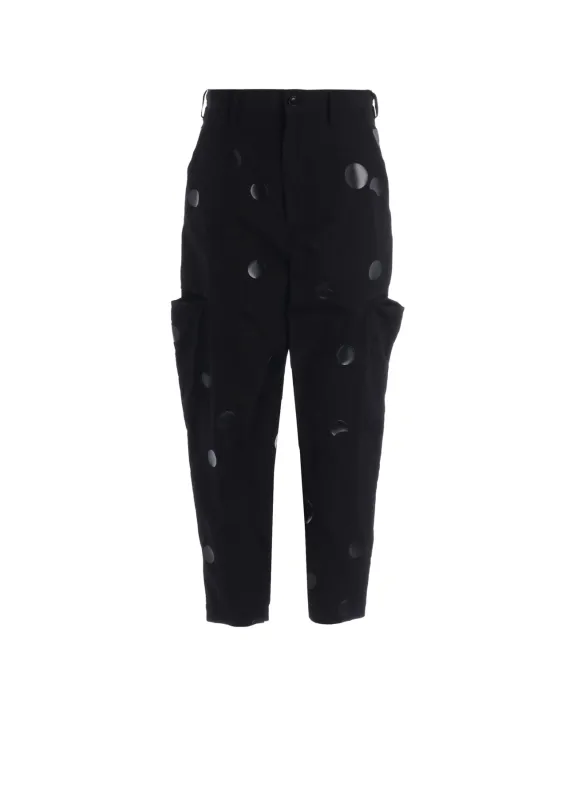 100/2 BROAD DOT PIGMENT PRINT TAPERED PANTS made by Yohji Yamamoto