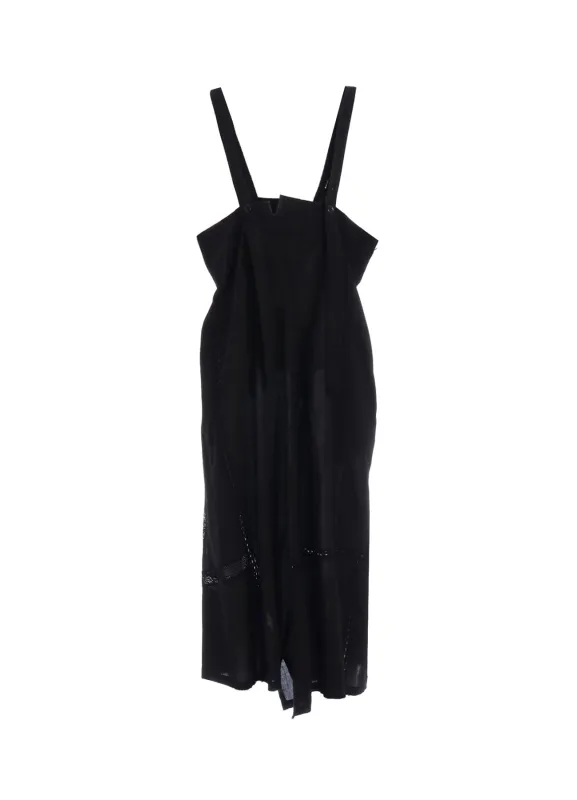 COTTON LACE PATCHWORK SHOULDER STRAP DRESS made by Yohji Yamamoto