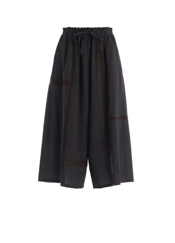 COTTON LACE PATCHWORK GATHER PANTS sold by Yohji Yamamoto