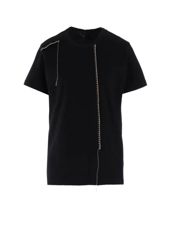 JERSEY BLANKET EMBROIDERY Y's STITCH T made by Yohji Yamamoto