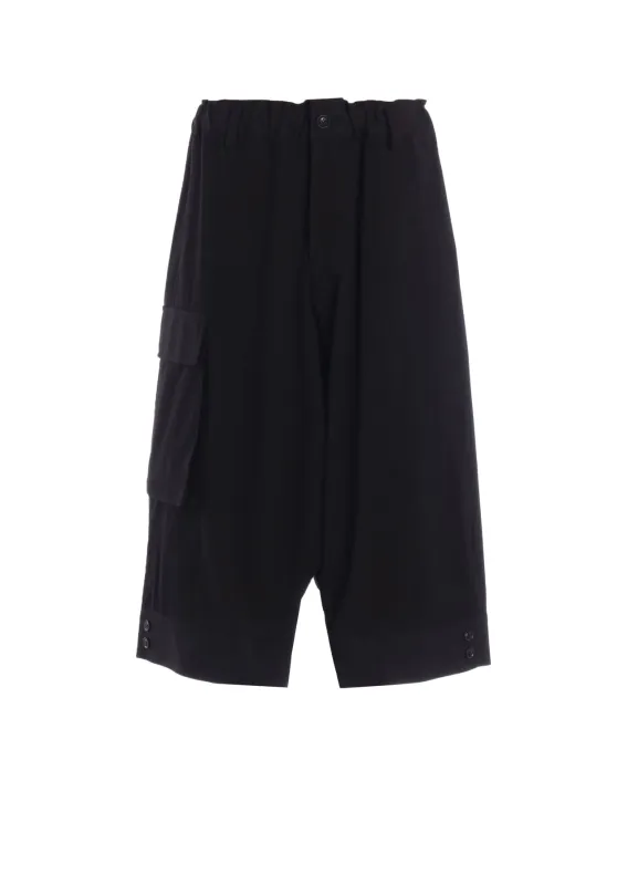 CROSS WEAVE GABARDINE HEM CUFFS SAROUEL PANTS sold by Yohji Yamamoto