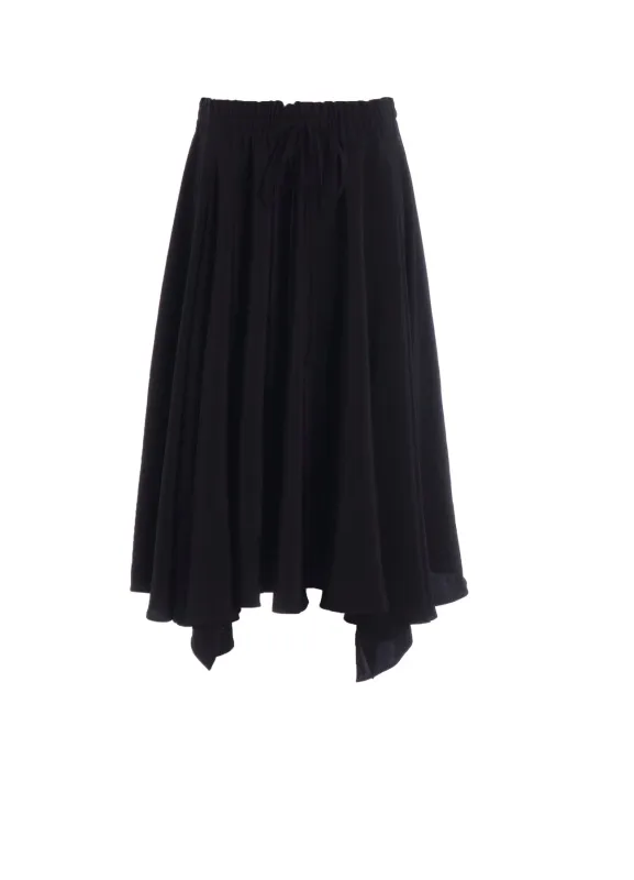 TA/PE CREPE DE CHINE FLARE GATHER SKIRT sold by Yohji Yamamoto