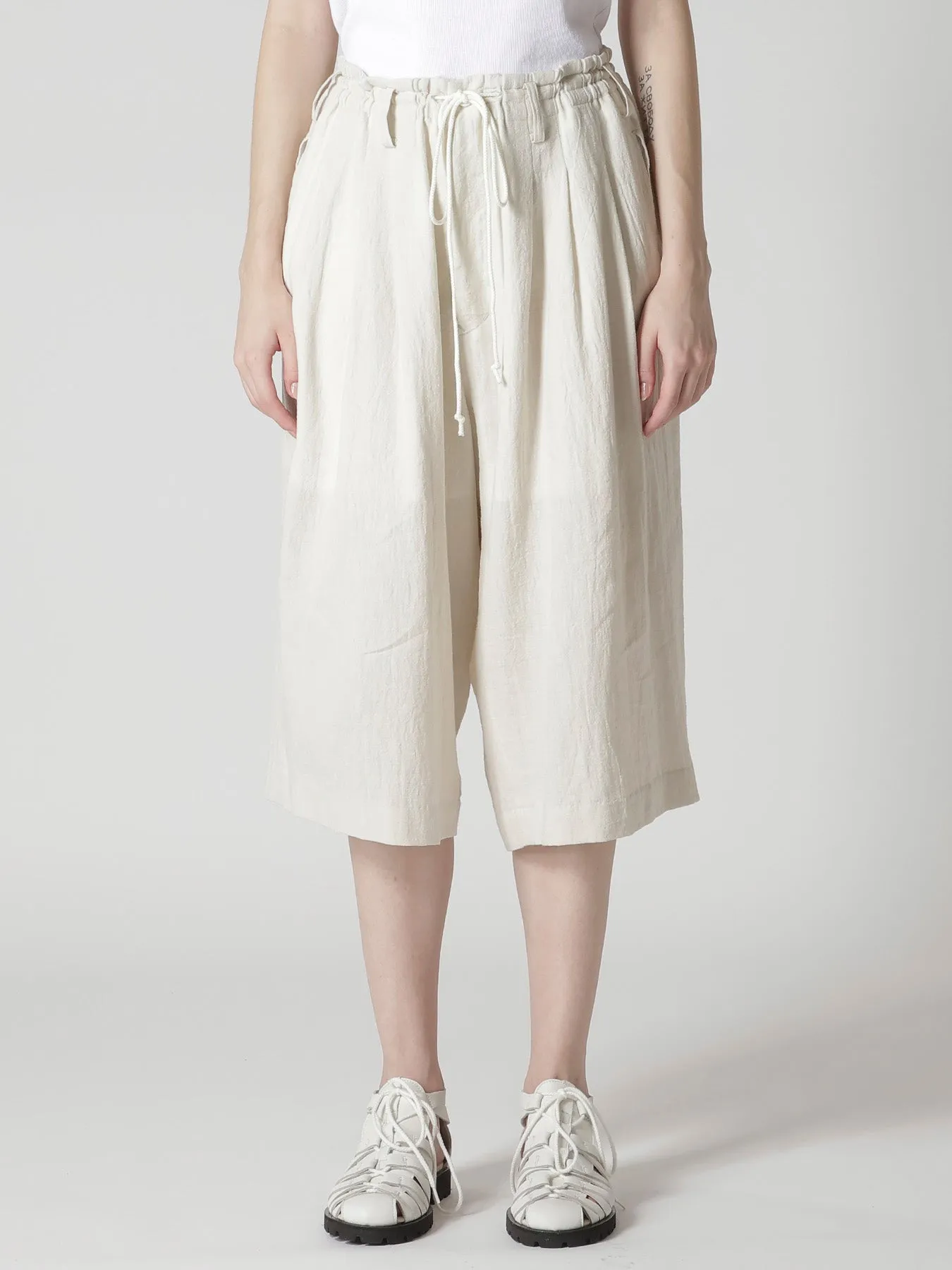 C/LI VIYELLA FANAGE 3 TUCK HALF PANTS sold by Yohji Yamamoto product image thumbnail 4