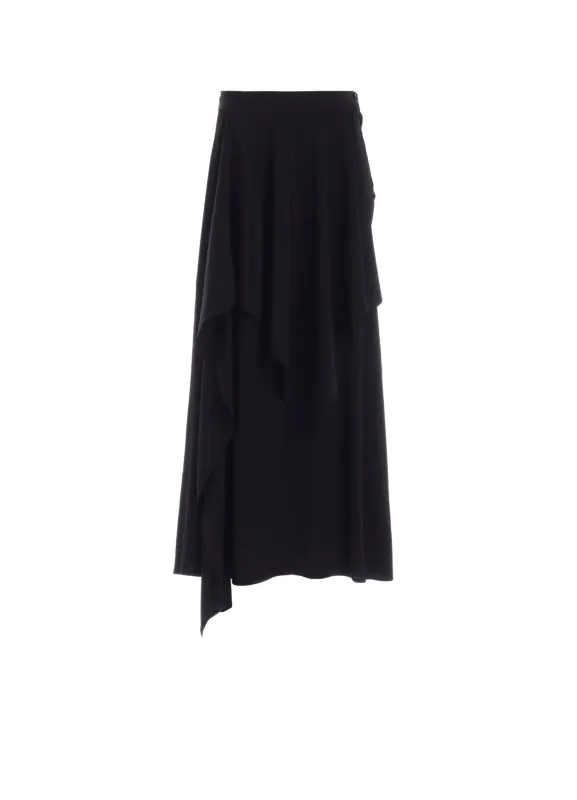 TA/PE CREPE DE CHINE DRAPE SKIRT sold by Yohji Yamamoto