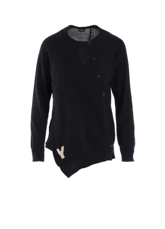 "Y" INTERSIA JERSEY LONG SLEEVE CARDIGAN made by Yohji Yamamoto