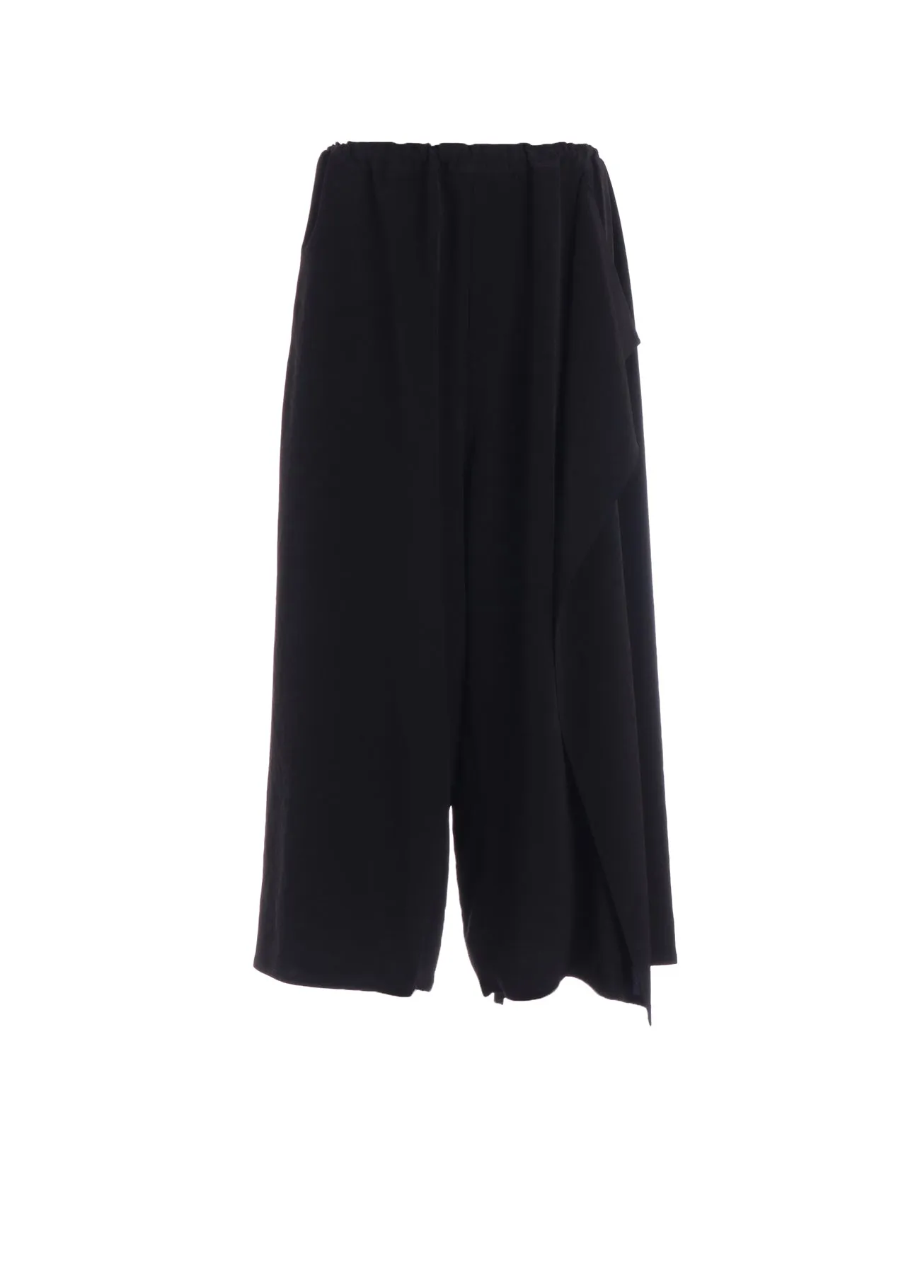 TA/PE CREPE DE CHINE LEFT DRAPE PANTS sold by Yohji Yamamoto