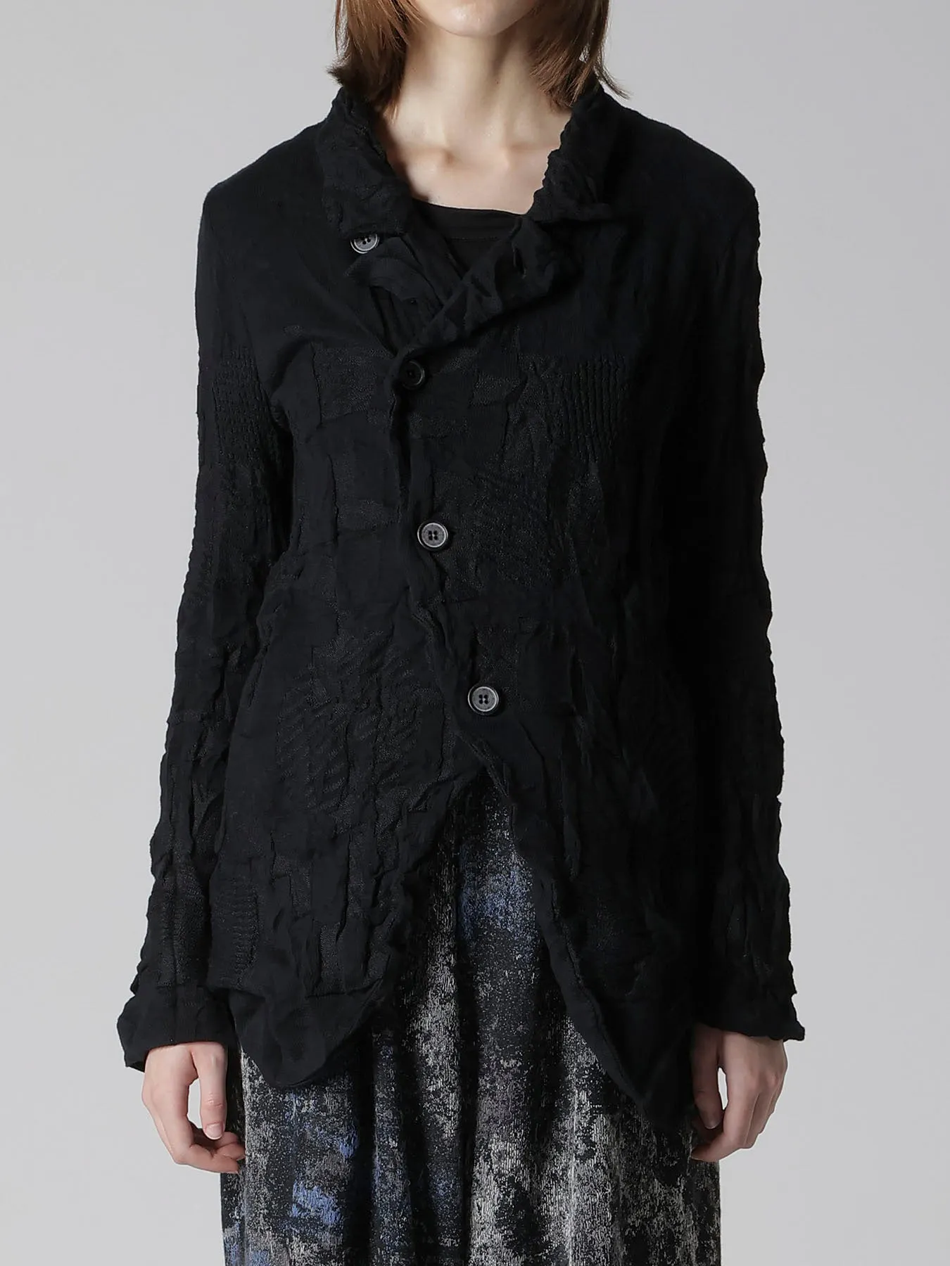 STRIPE CIRCLE LINKS 4-BUTTON JACKET sold by Yohji Yamamoto product image thumbnail 4