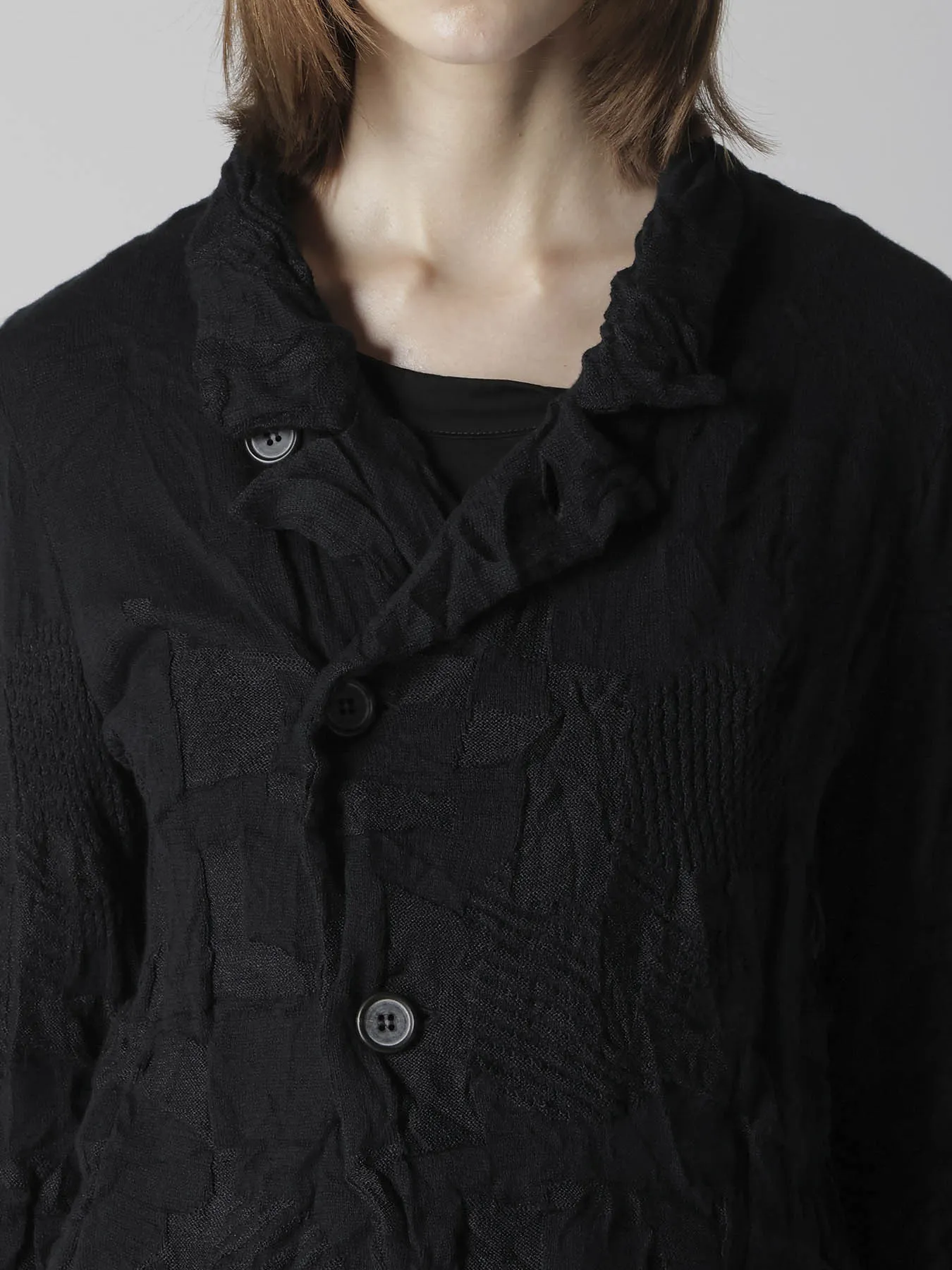 STRIPE CIRCLE LINKS 4-BUTTON JACKET sold by Yohji Yamamoto product image thumbnail 5