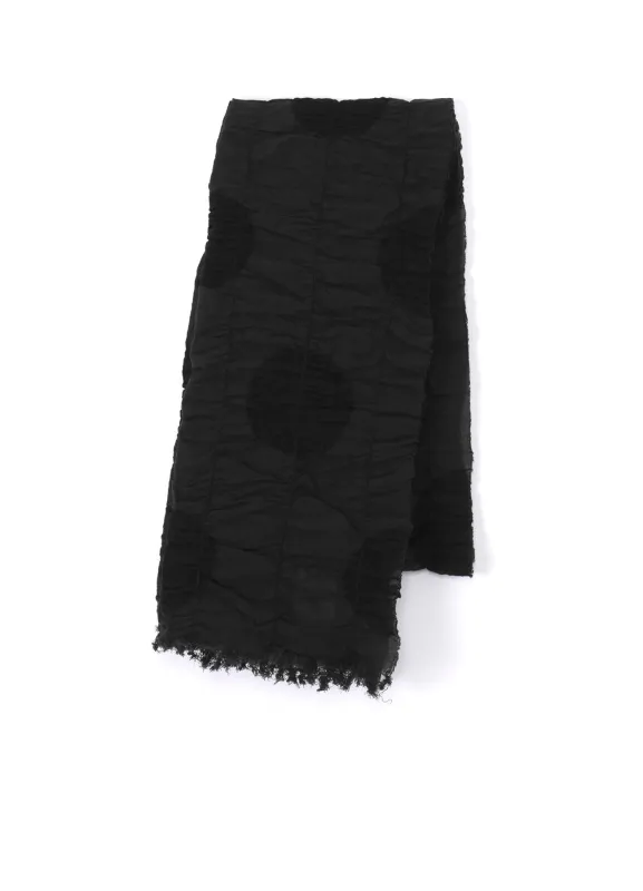 DOT JACQUARD GATHER SCARF sold by Yohji Yamamoto