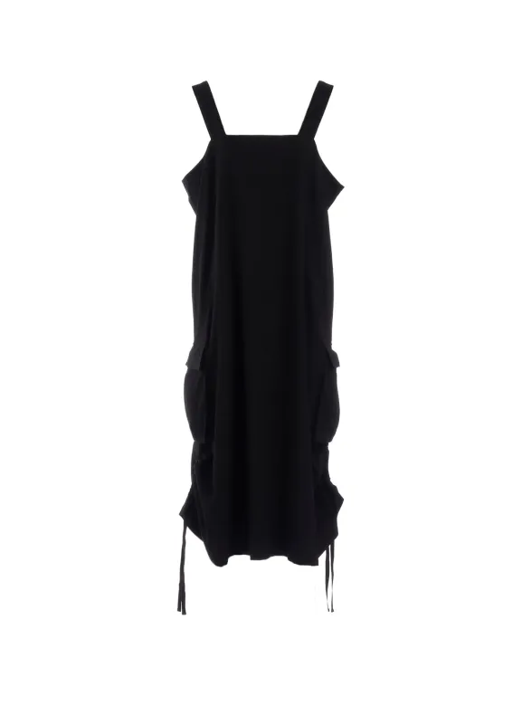 CROSS WEAVE GABARDINE SHIRRING SHOULDER STRAP DRESS sold by Yohji Yamamoto