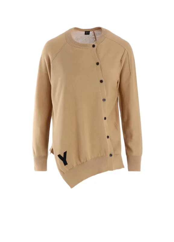 "Y" INTERSIA JERSEY LONG SLEEVE CARDIGAN made by Yohji Yamamoto