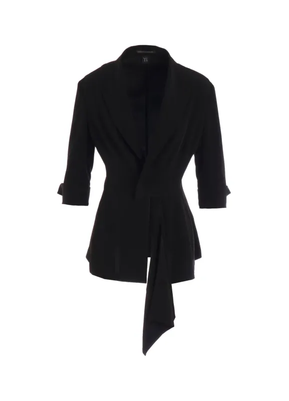 TA/PE CREPE DE CHINE LEFT SIDE CLOTH JACKET sold by Yohji Yamamoto