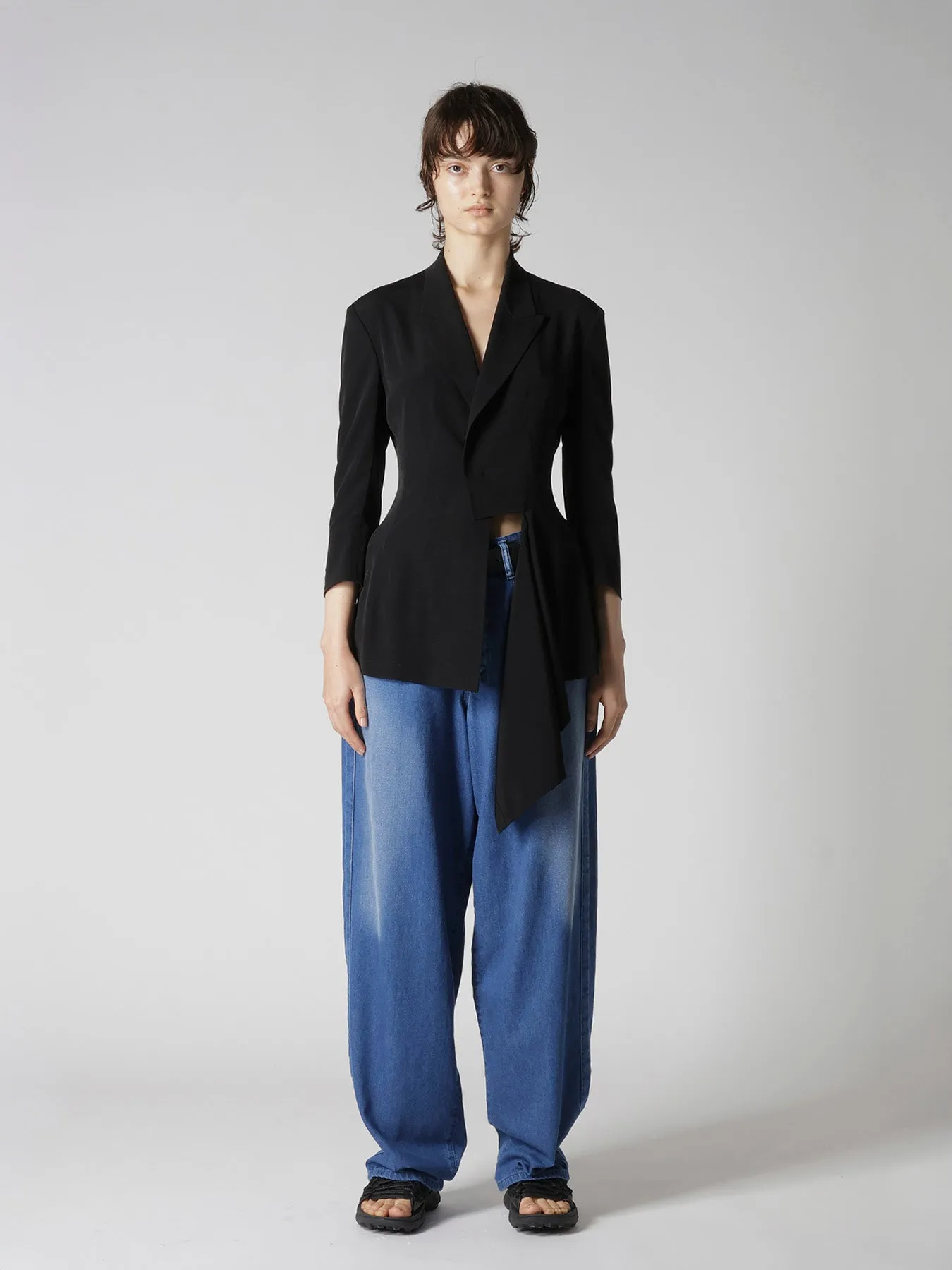 TA/PE CREPE DE CHINE LEFT SIDE CLOTH JACKET sold by Yohji Yamamoto product image thumbnail 5