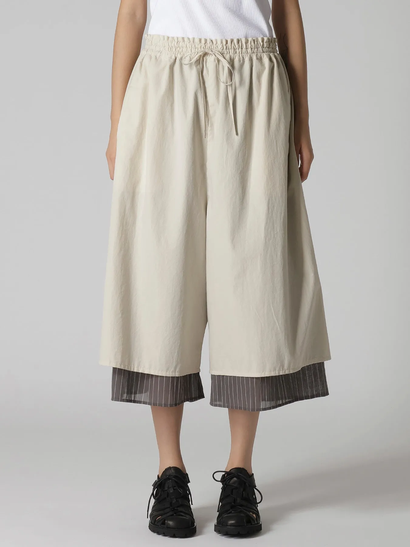 COTTON BROAD GATHERE DOUBLE PANTS sold by Yohji Yamamoto product image thumbnail 4