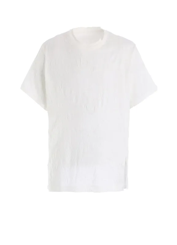 CATCH WASHER WRINKLE JERSEY MIX T-SHIRT sold by Yohji Yamamoto
