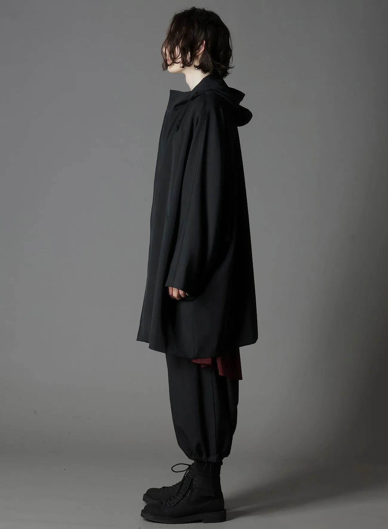 WOOL GABARDINE PONCHO sold by Yohji Yamamoto product image thumbnail 4
