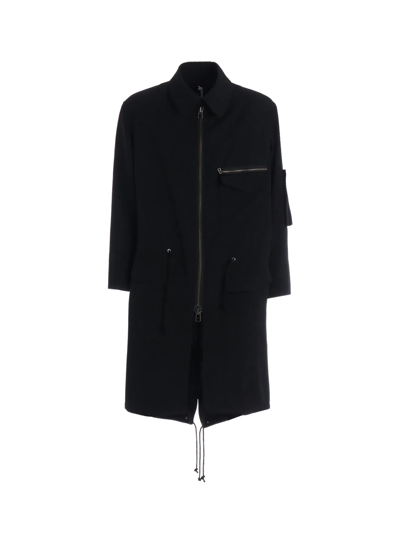 WOOL GABARDINE STAND COLLAR MODS COAT sold by Yohji Yamamoto