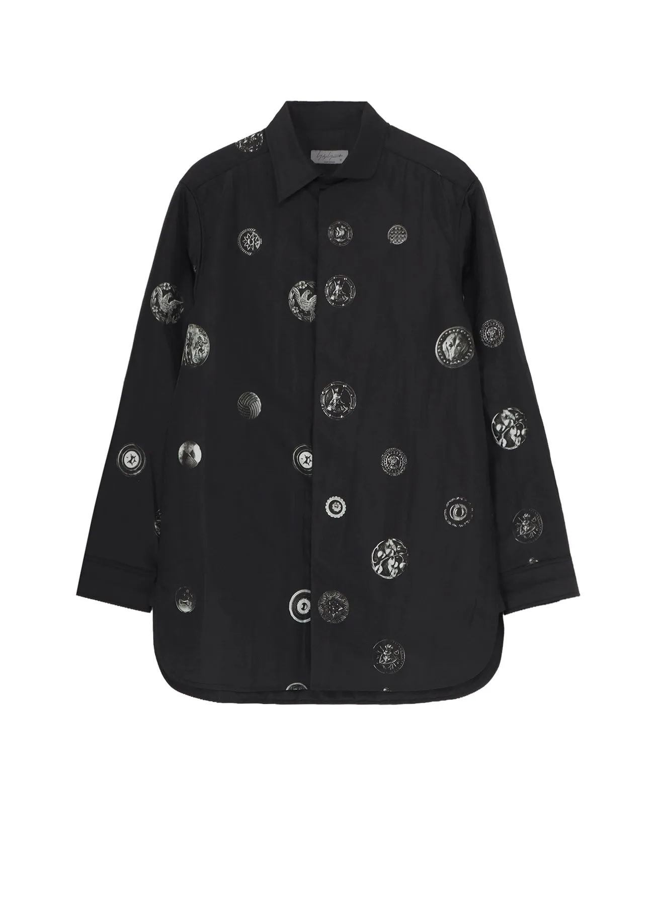 BUTTON PRINTED PADDED COLLAR BLOUSE sold by Yohji Yamamoto