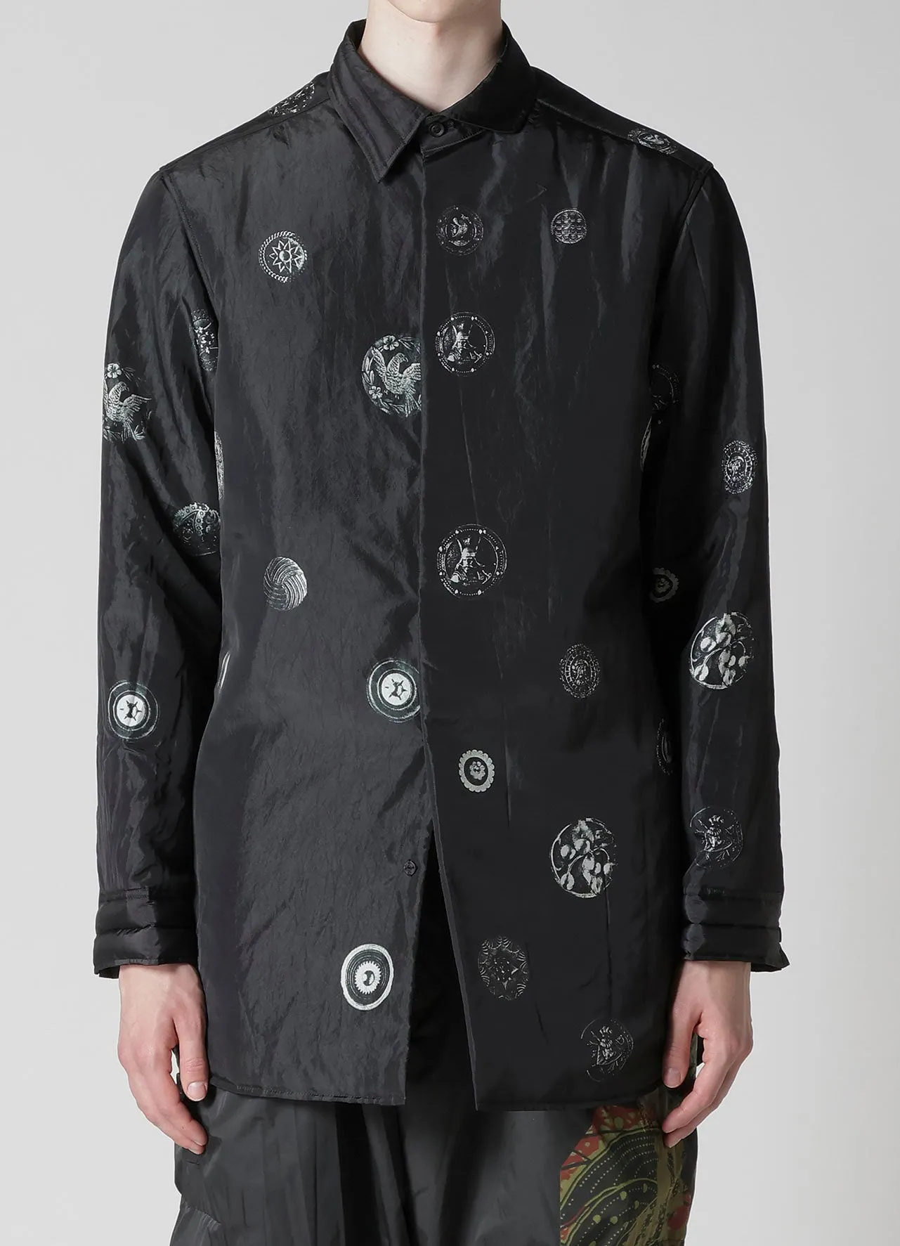 BUTTON PRINTED PADDED COLLAR BLOUSE sold by Yohji Yamamoto product image thumbnail 3
