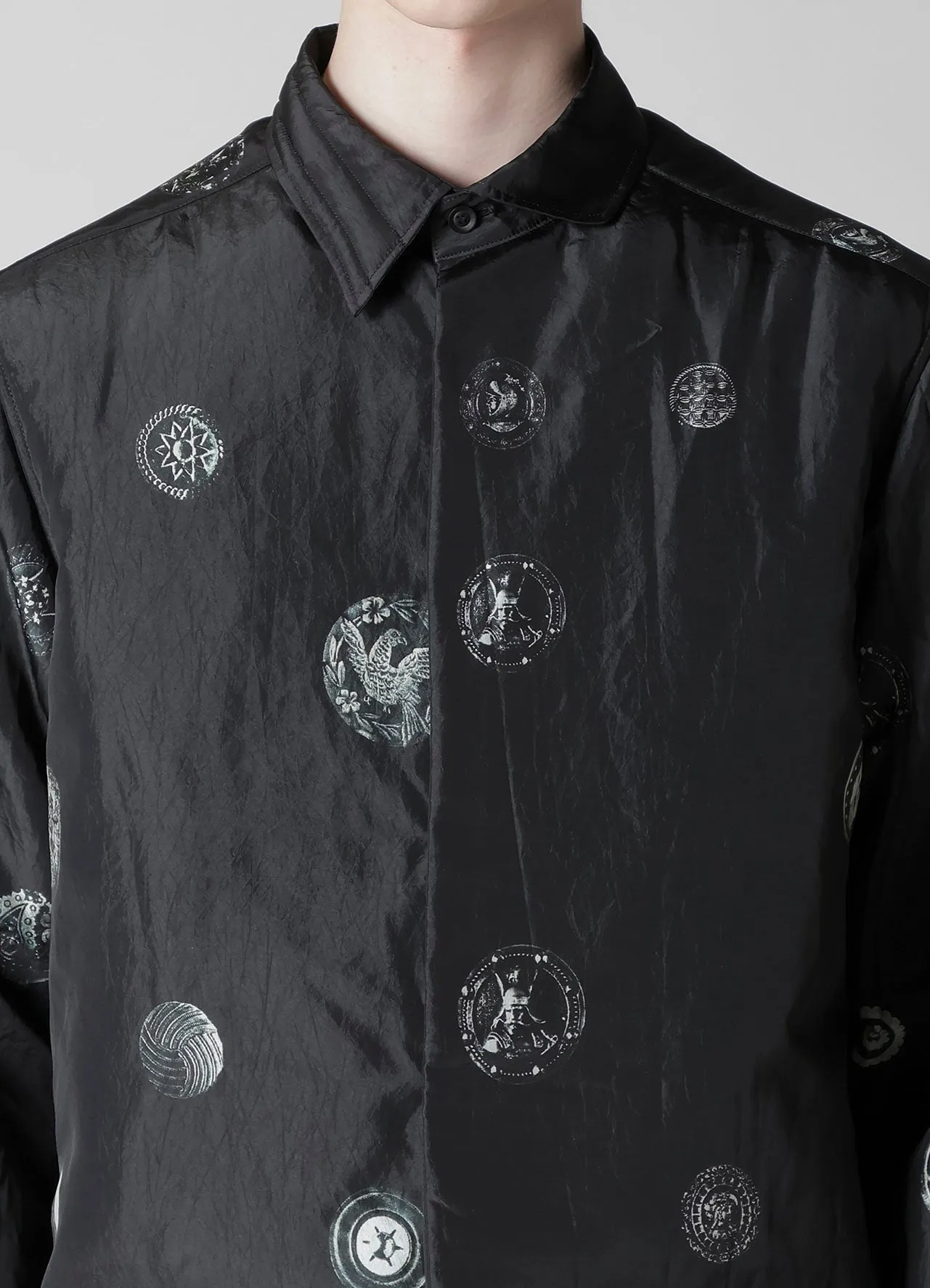 BUTTON PRINTED PADDED COLLAR BLOUSE sold by Yohji Yamamoto product image thumbnail 4