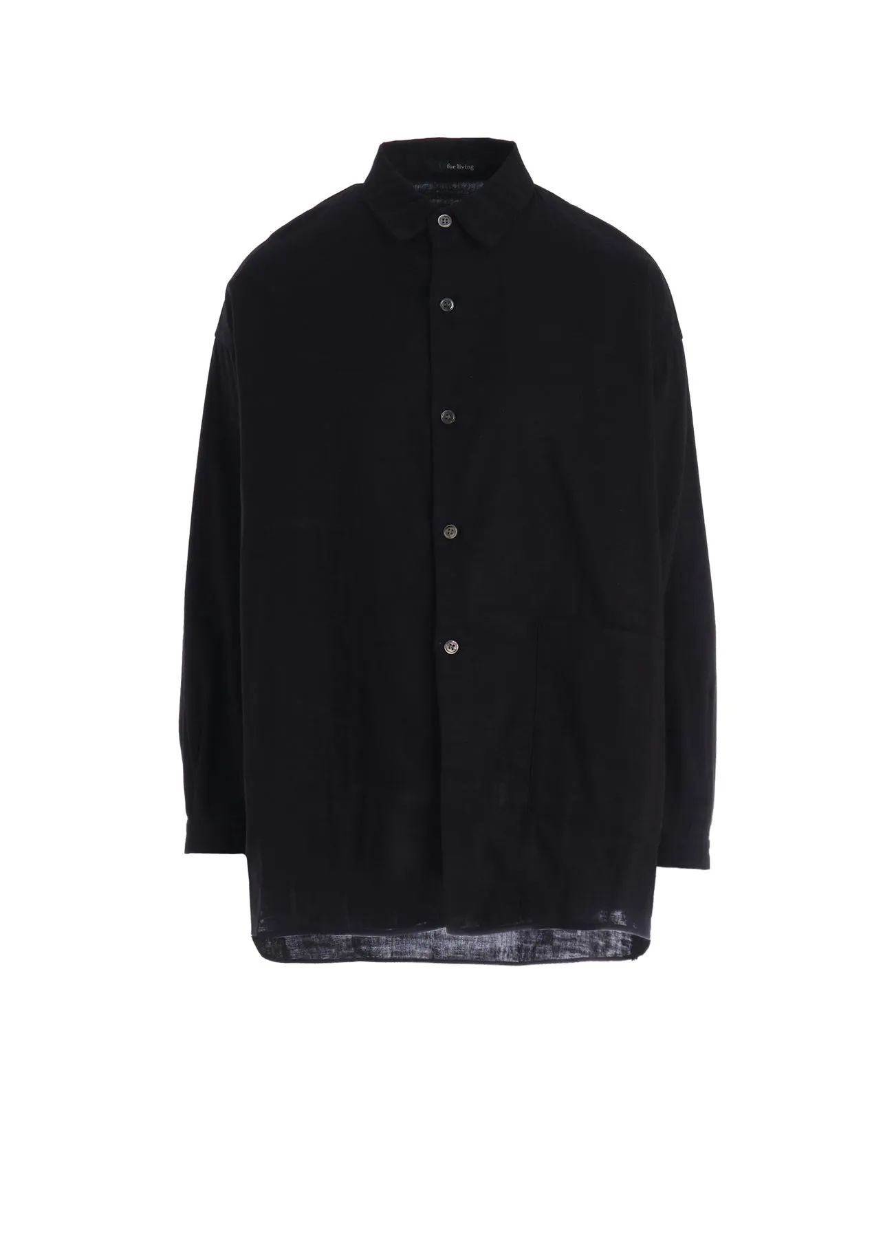 DOUBLE GAUZE LONG SLEEVE SHIRT (L) sold by Yohji Yamamoto