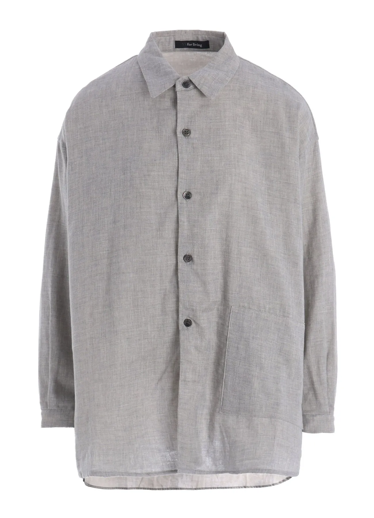 DOUBLE GAUZE LONG SLEEVE SHIRT (M) sold by Yohji Yamamoto product image thumbnail 2