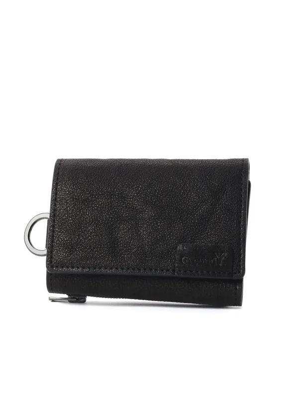 WASHED LEATHER MINI WALLET sold by Yohji Yamamoto