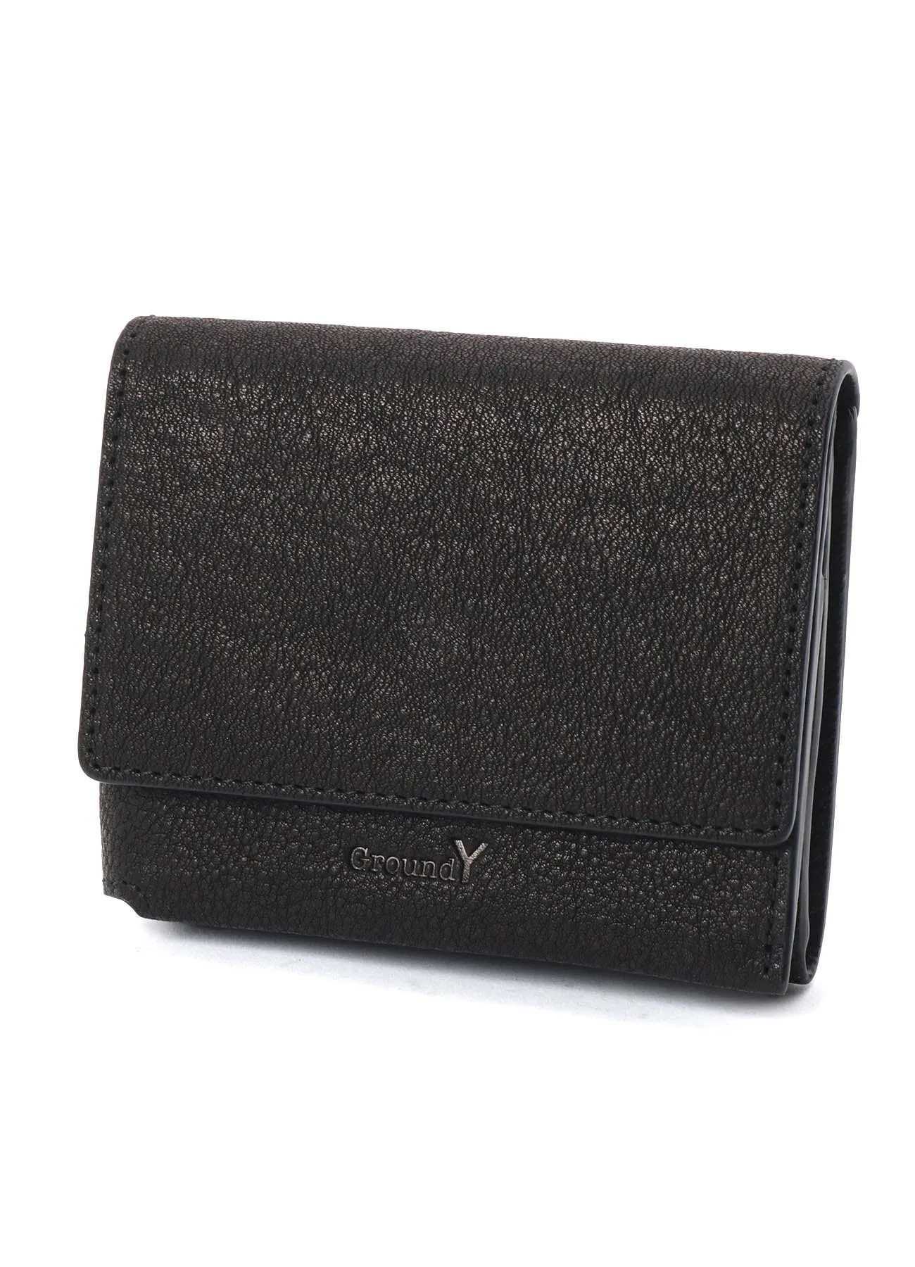 WASHED LEATHER DOUBLE FOLDED WALLET sold by Yohji Yamamoto product image thumbnail 2