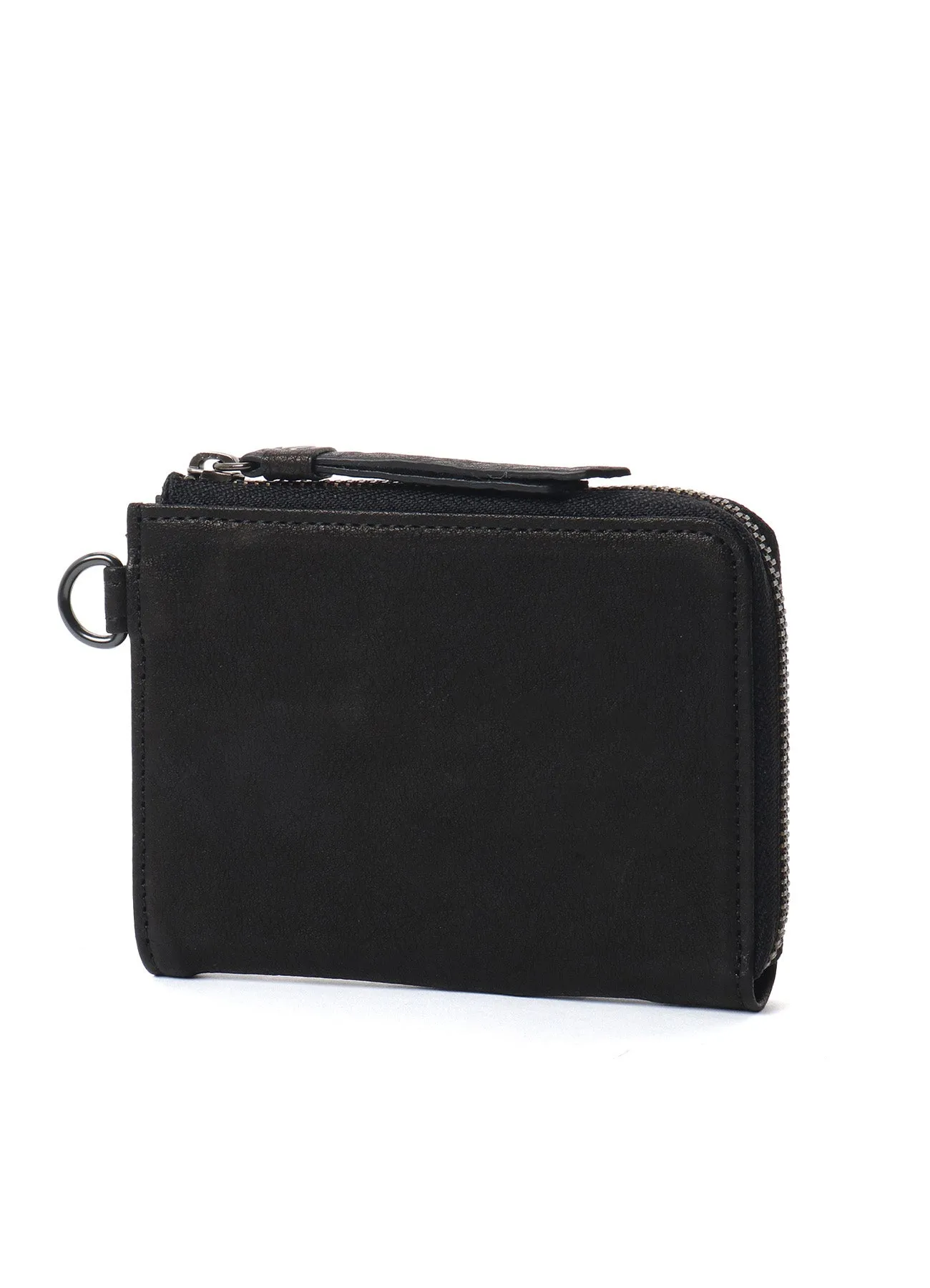 WASHED LEATHER L ZIP WALLET sold by Yohji Yamamoto