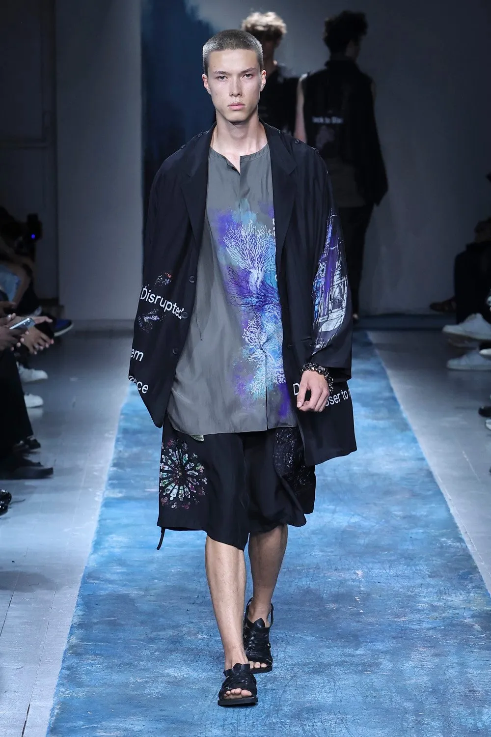 CORAL INK DYED SLEEVELESS STRING COLLAR BLOUSE sold by Yohji Yamamoto product image thumbnail 2