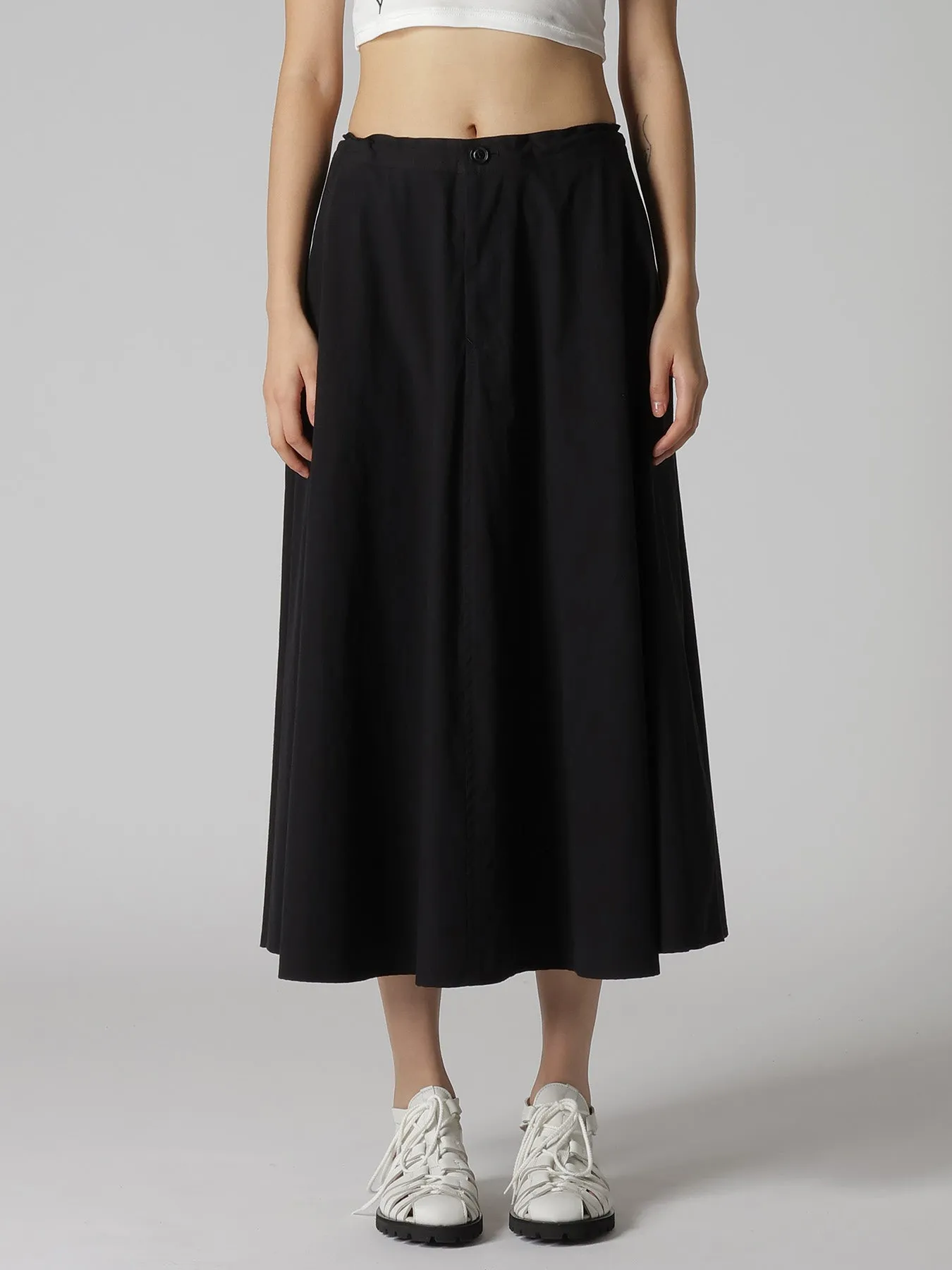 COTTON BROAD POCKET FLARE SKIRT sold by Yohji Yamamoto product image thumbnail 4