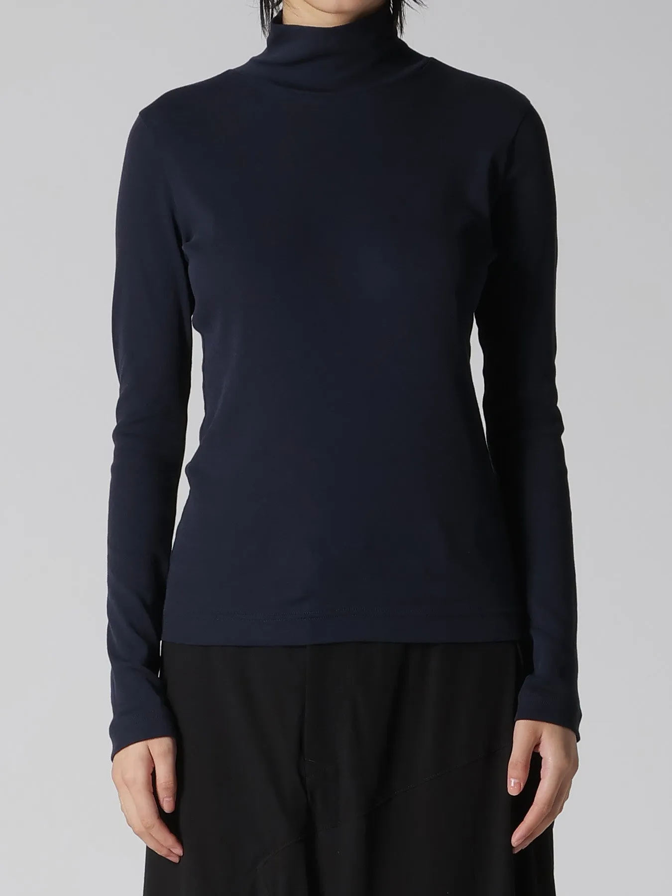 COTTON GAUZE FRAISE HIGHNECK LONG SLEEVE TEE sold by Yohji Yamamoto product image thumbnail 4
