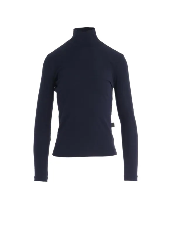 COTTON GAUZE FRAISE HIGHNECK LONG SLEEVE TEE made by Yohji Yamamoto