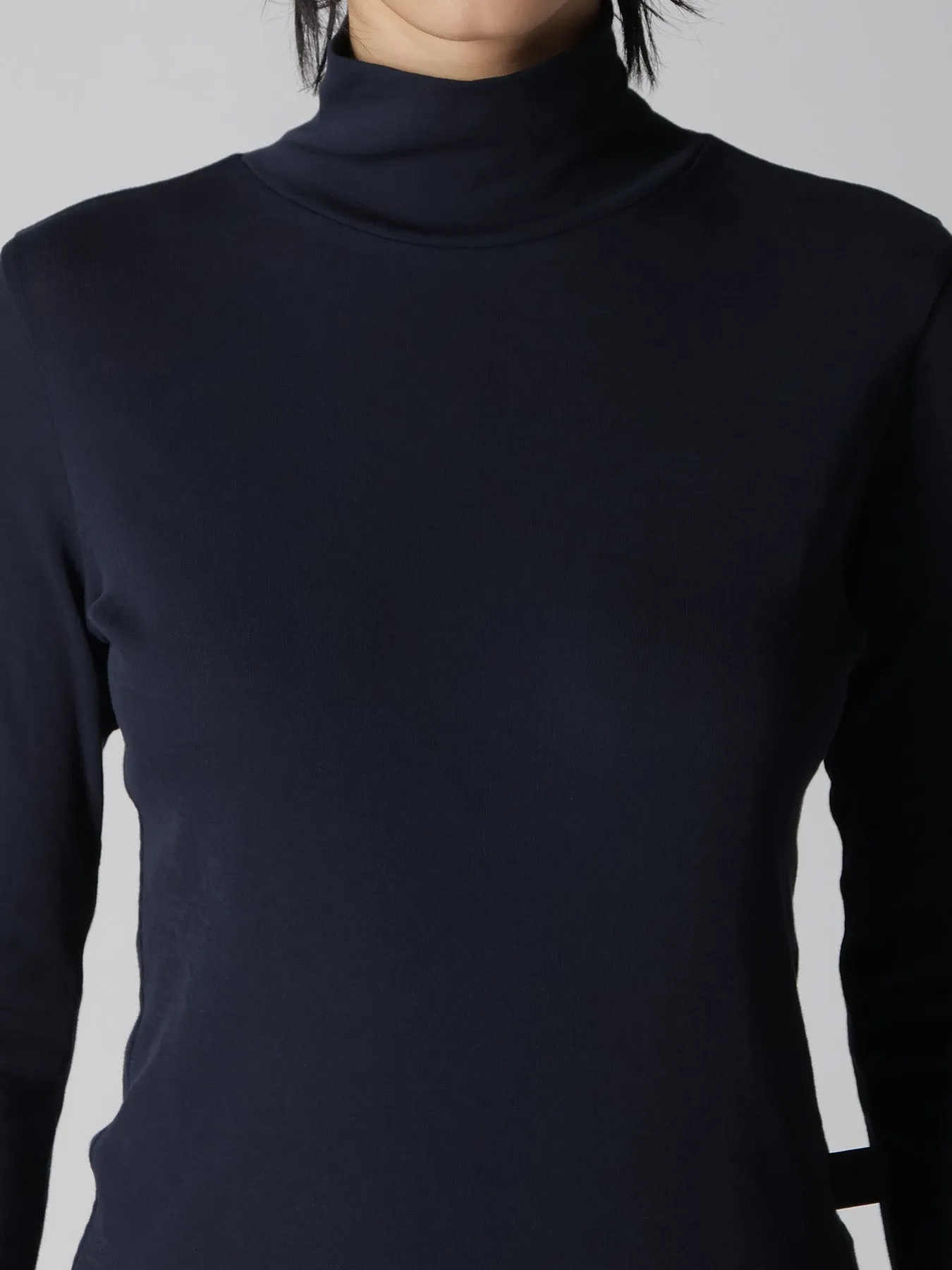 COTTON GAUZE FRAISE HIGHNECK LONG SLEEVE TEE sold by Yohji Yamamoto product image thumbnail 5