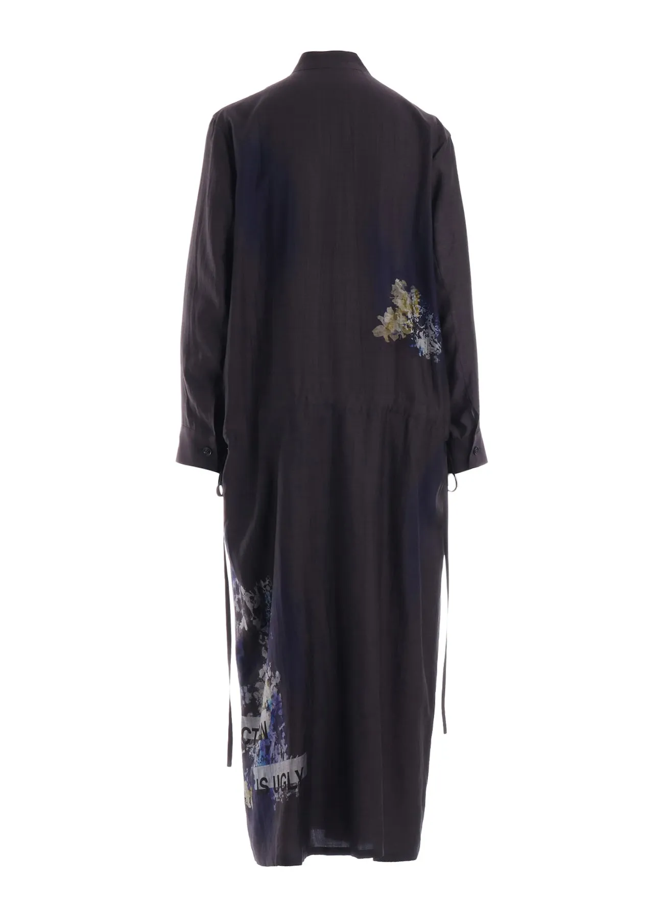 CUPRO/DUNGAREE TWILL DRAW STRING DRESS sold by Yohji Yamamoto product image thumbnail 3