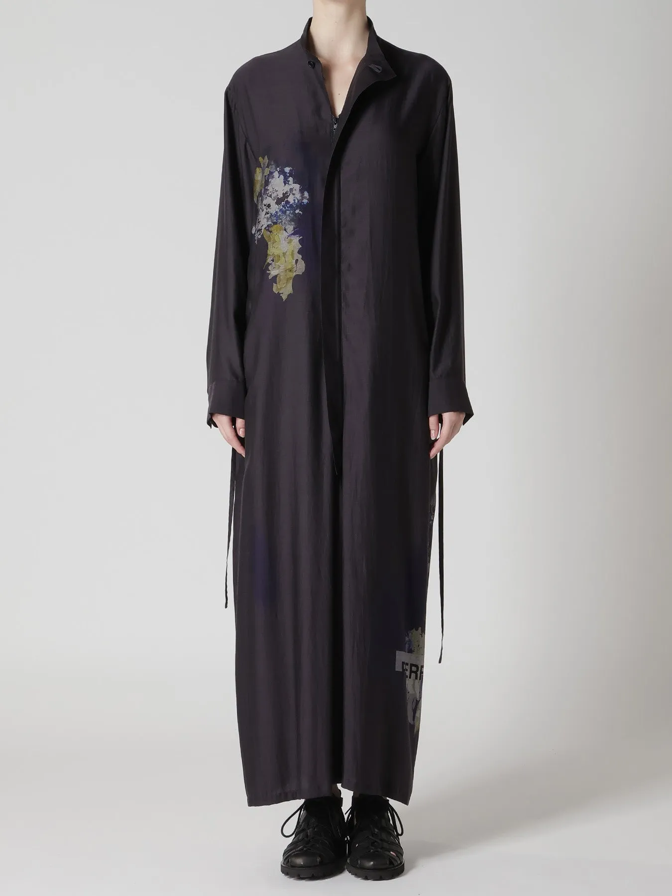 CUPRO/DUNGAREE TWILL DRAW STRING DRESS sold by Yohji Yamamoto product image thumbnail 4