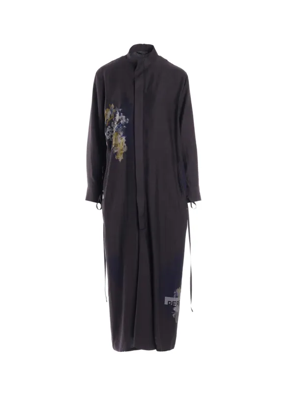 CUPRO/DUNGAREE TWILL DRAW STRING DRESS made by Yohji Yamamoto