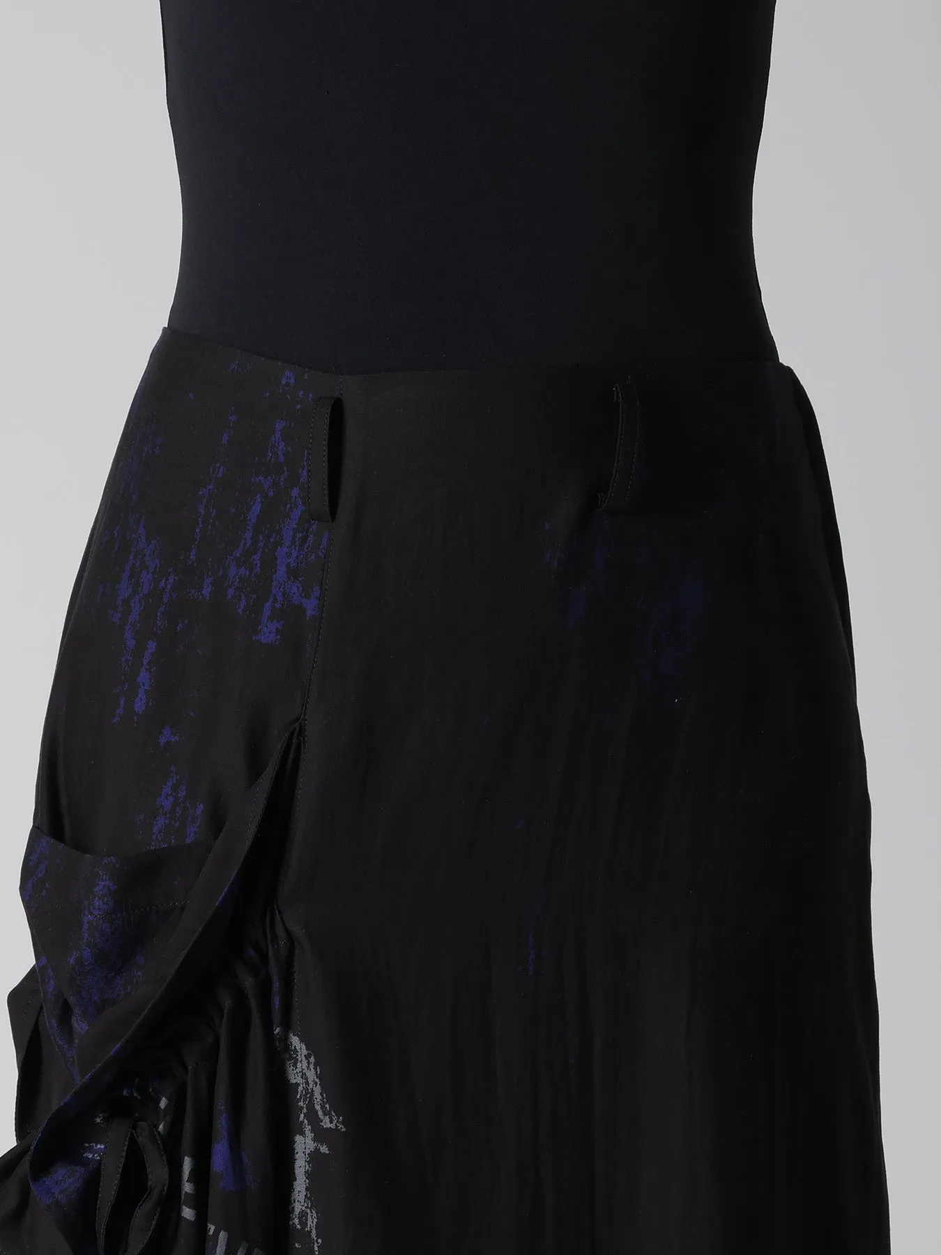 CUPRO/DUNGAREE TWILL GATHER SKIRT sold by Yohji Yamamoto product image thumbnail 5