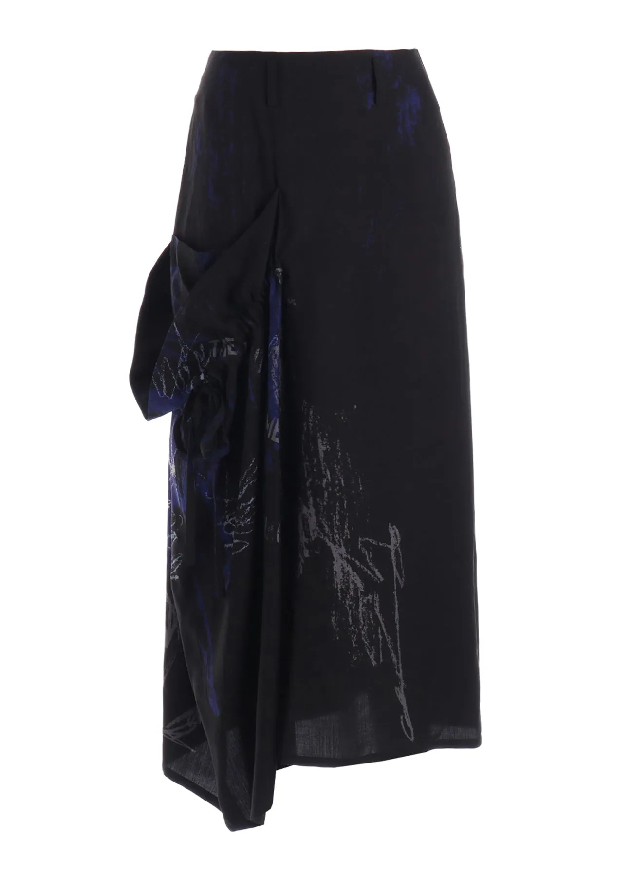 CUPRO/DUNGAREE TWILL GATHER SKIRT sold by Yohji Yamamoto product image thumbnail 2