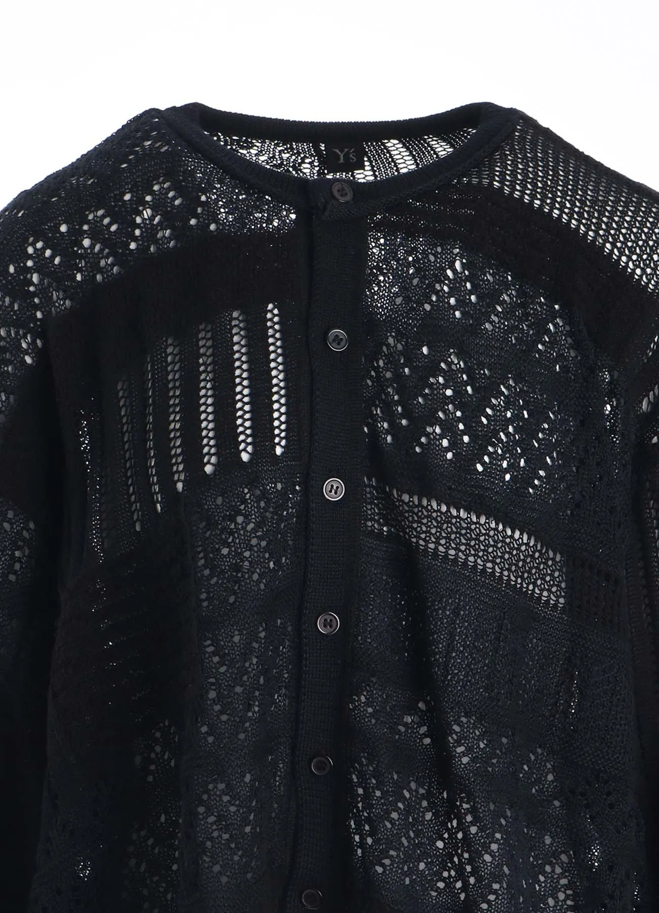 8G PATCHWORK MIX CROPPED CARDIGAN sold by Yohji Yamamoto product image thumbnail 5