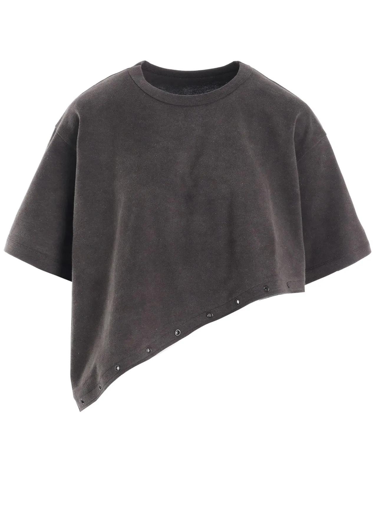 COTTON JERSEY ASYMMETRIC CROPPED TEE sold by Yohji Yamamoto