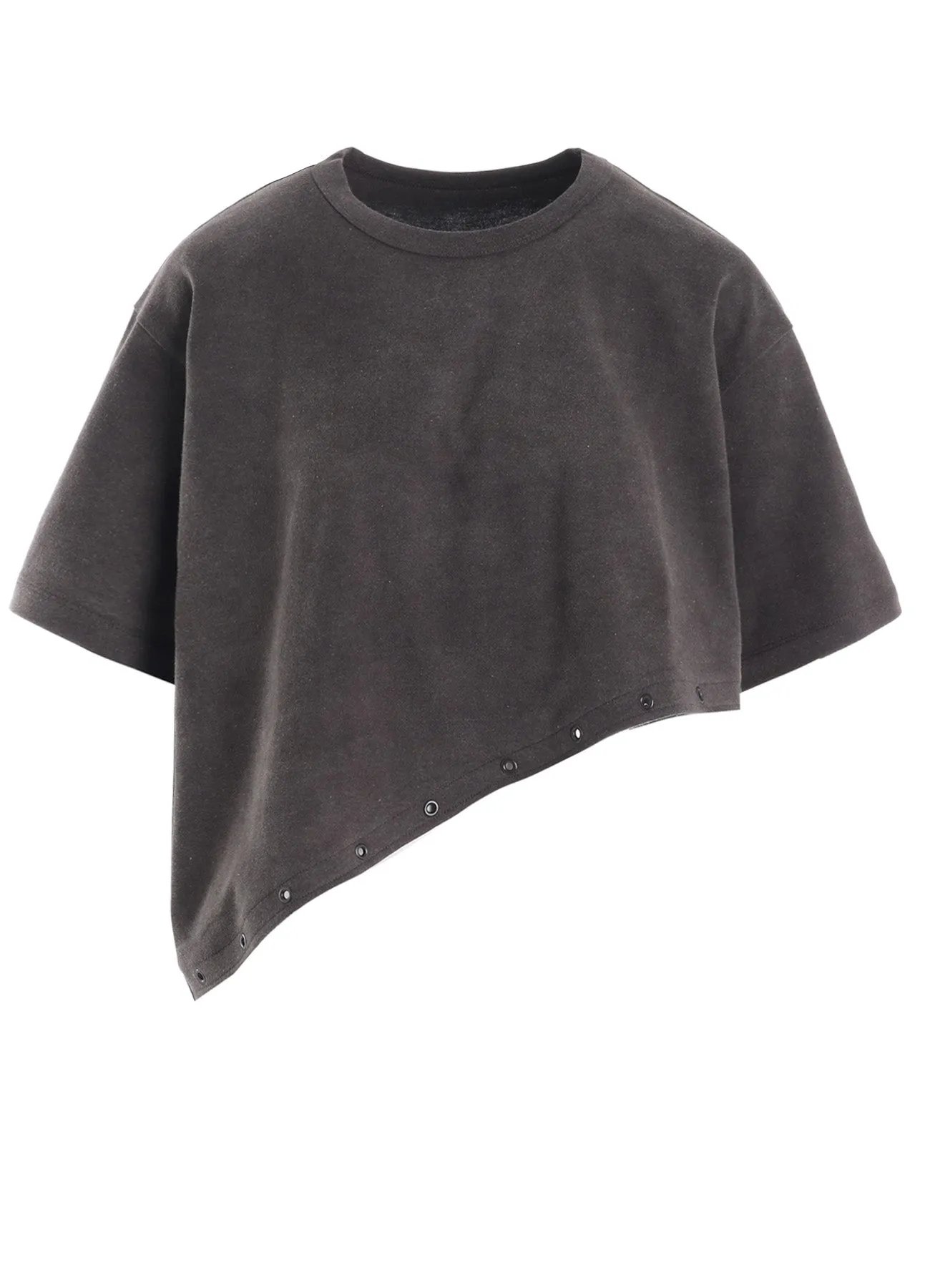 COTTON JERSEY ASYMMETRIC CROPPED TEE sold by Yohji Yamamoto product image thumbnail 2