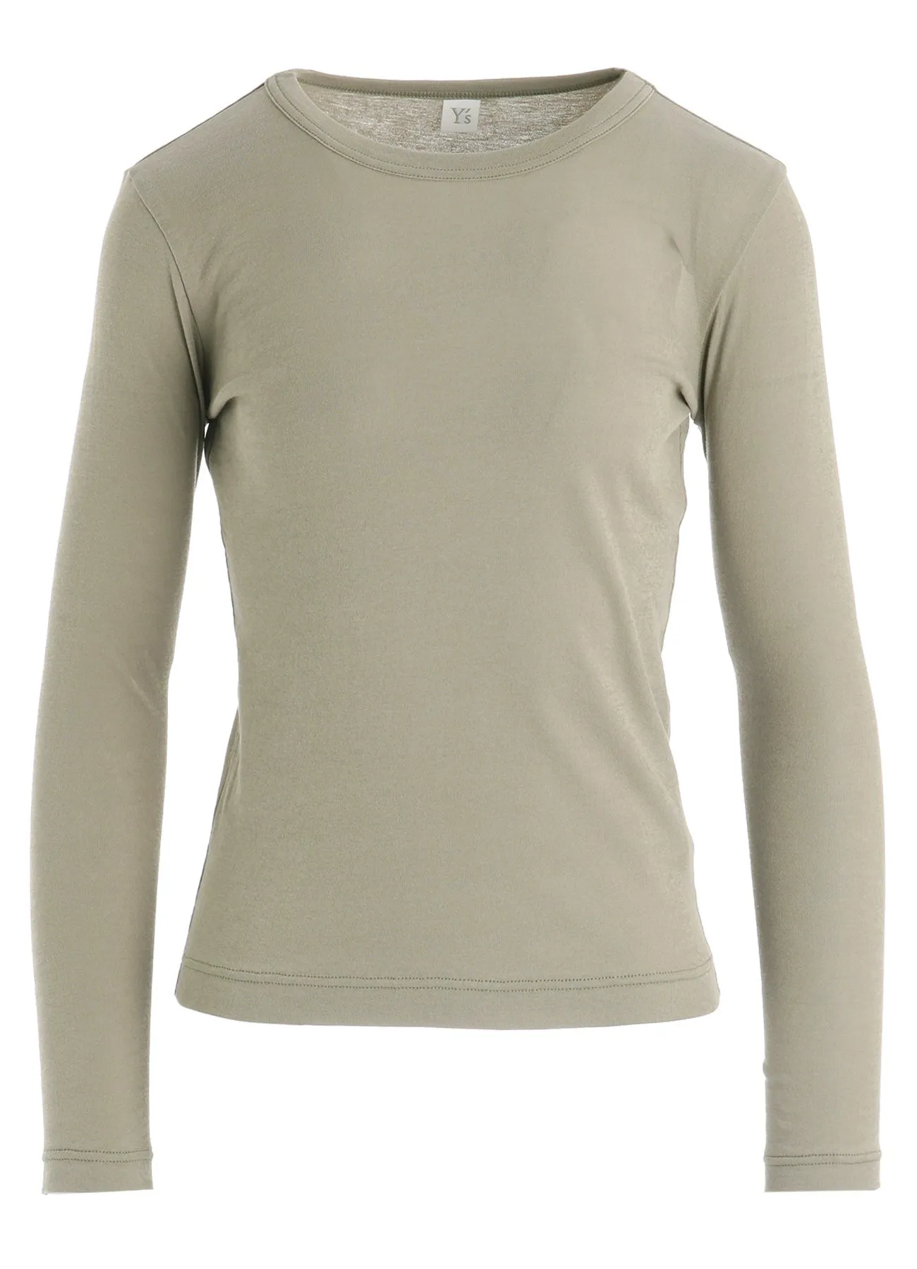 COTTON GAUZE FRAISE ROUND NECK LONG SLEEVE TEE sold by Yohji Yamamoto product image thumbnail 2