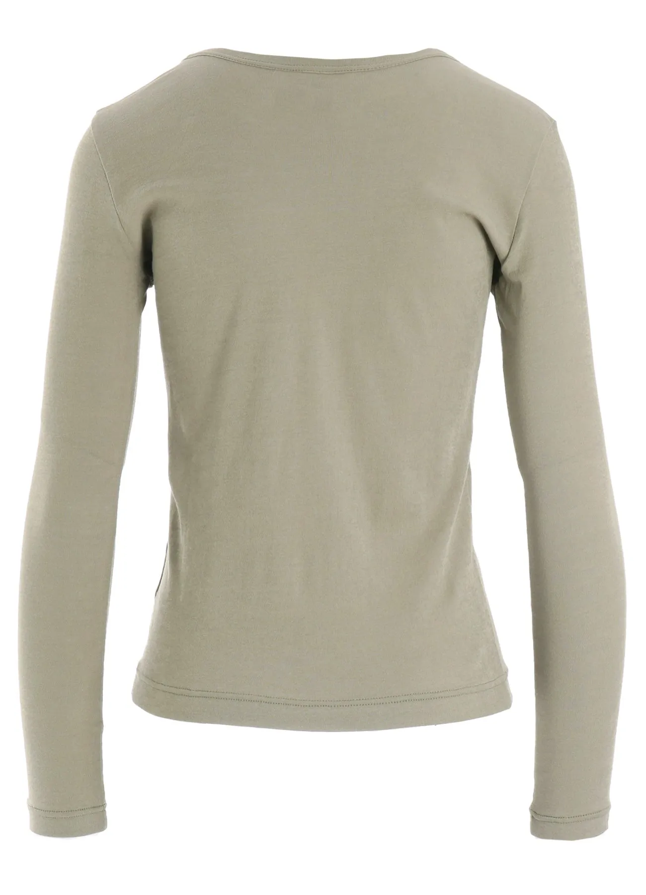 COTTON GAUZE FRAISE ROUND NECK LONG SLEEVE TEE sold by Yohji Yamamoto product image thumbnail 3